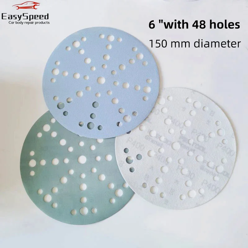 Наждачная бумага с гранатом 6 дюймов круглая 150 мм 17/48 отверстий флокировка