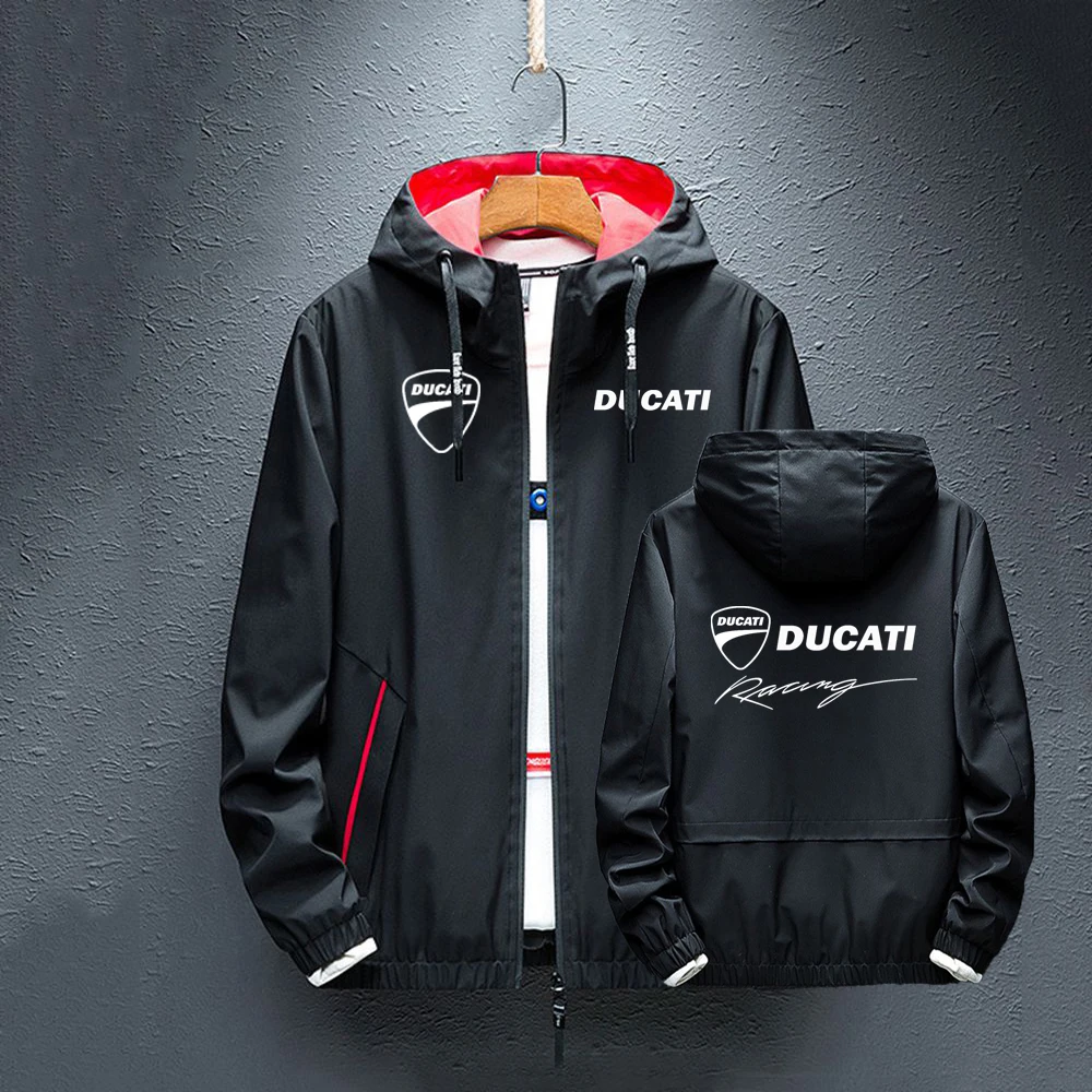 

Куртка-бомбер Ducati демисезонная Мужская на молнии, пальто эластичная ветровка, спортивный уличный удобный топ в стиле Харадзюку, 2022