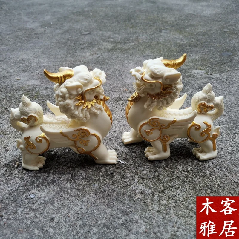 

Ivory Nut Kweichow Moutai Lucky Fortune Unicorn Decorations Home Living Room And Shop Office Entrance Decoration Gift God Beast