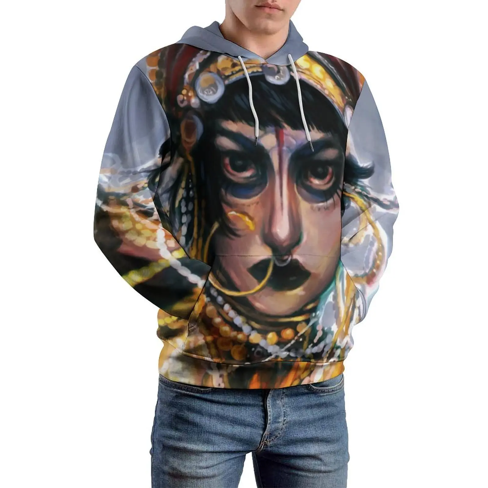 Jibaro масляная краска повседневные толстовки Love Death Robots Y2k узор свободная толстовка