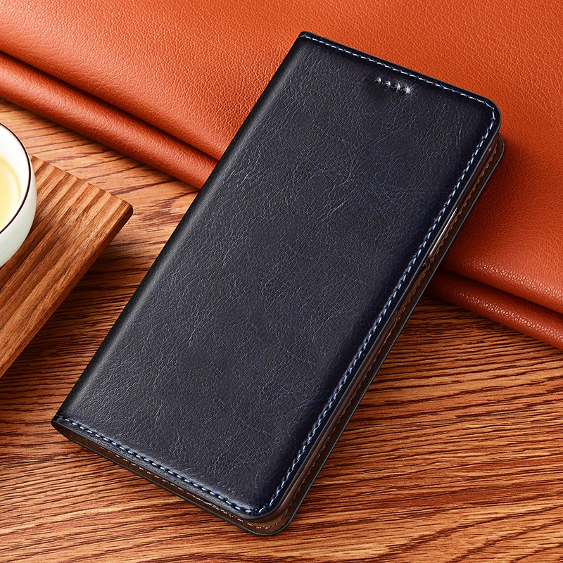 

Phone Case for XiaoMi Mi 12 12S 12X 12T 11 11i 11T 11X Pro Ultra Lite NE Crazy Horse Genuine Leather Magnetic Flip Cover