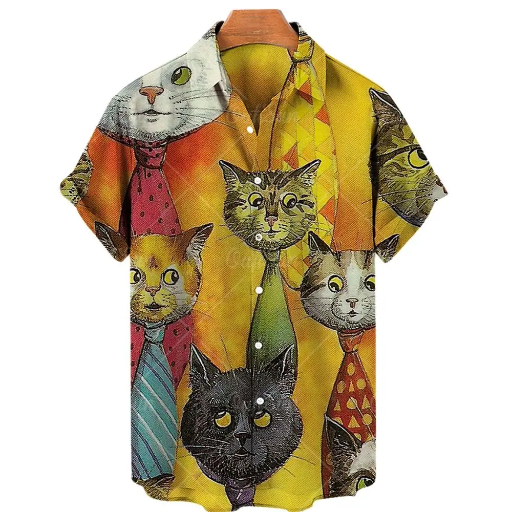 2022 Unisex Anime Shirts Men Hawaiian Shirt Cartoon Style Clothing 3d Print 5xl Summer Short Sleeve Loose Top