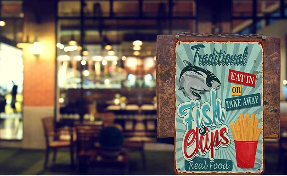 Жестяной знак AOYEGO с рыбками и чипами традиционные жестяные винтажные