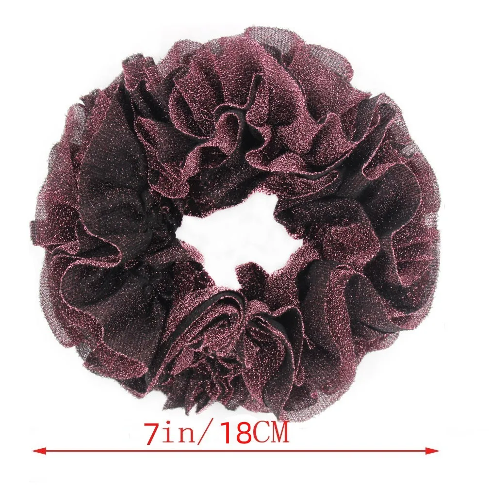 

Oversize Elastic Hair Tie for Muslim Women Hijab Volumizing Scrunchies Glitter Rubbler Band Underscarf Hair Accessories