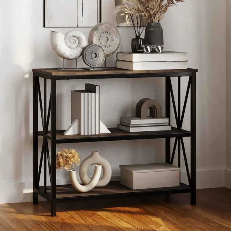 

Barnwood Etagere Bookshelf - 3-Tier Freestanding Bookcase
