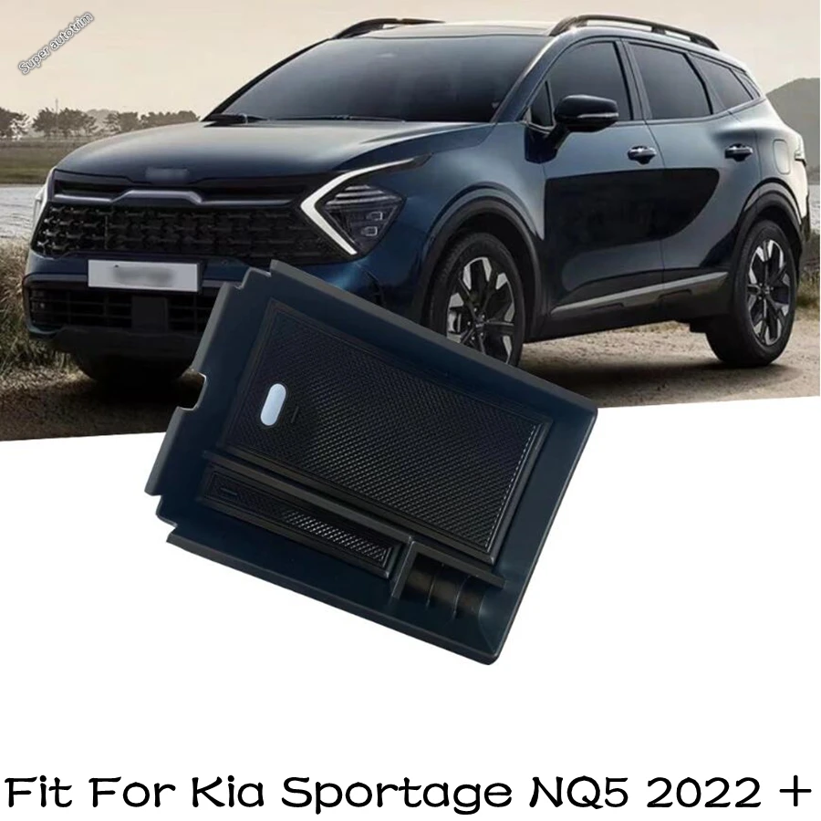 

Car Accessories Armrest Center Storage Box Container Glove Organizer Case Stowing Tidying Black For Kia Sportage NQ5 2022 2023