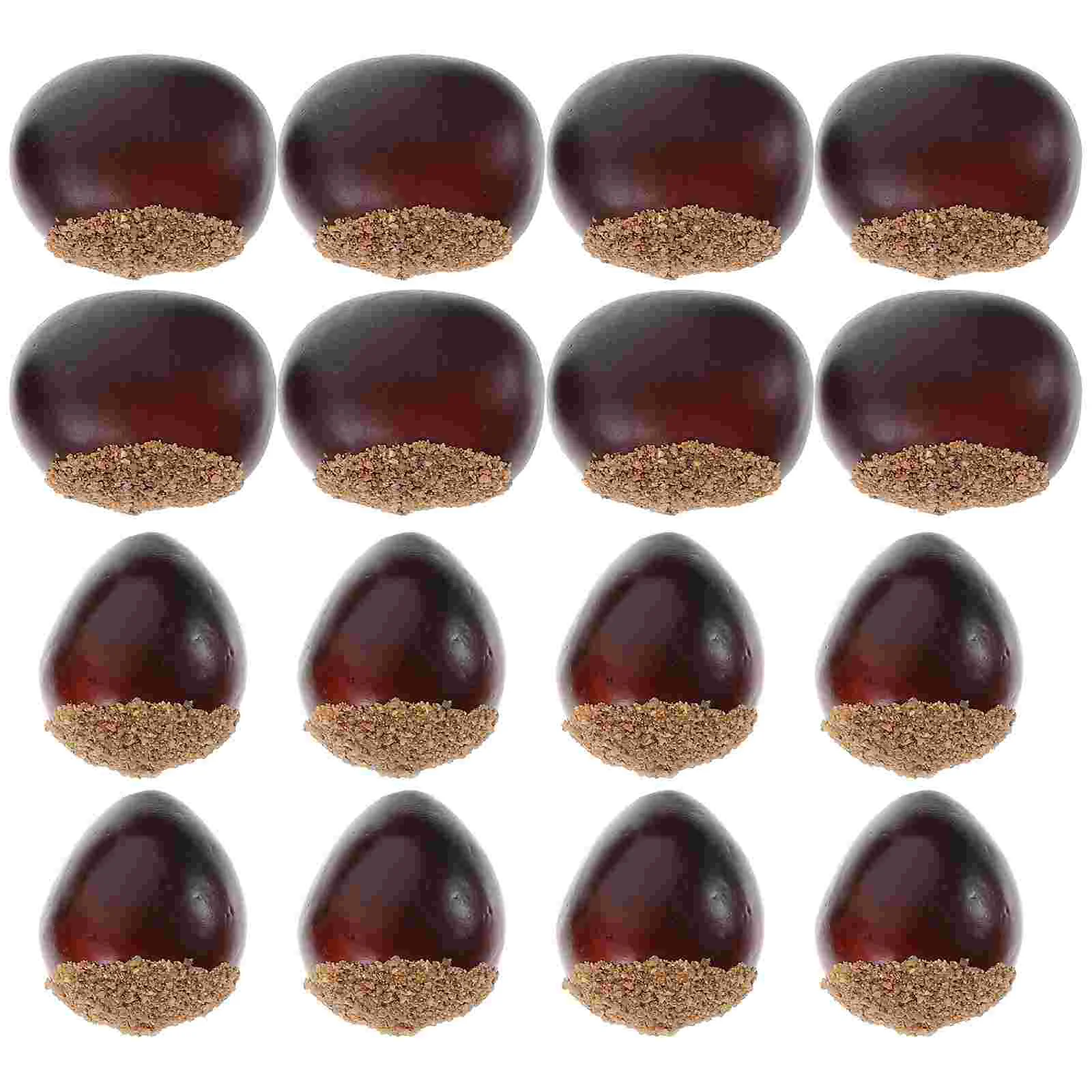 

20 Pcs House Decorations Home Artificial Chestnuts Lifelike Model Props Fake Food Craft High Pressure Polyethylene Faux