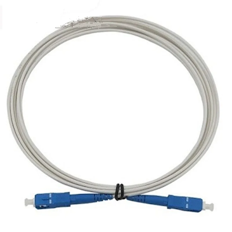 10pcs 1/2/3/5M SC/UPC-SC/UPC  SM G652D SX 3.0mm  Fiber optic Patch Cord Optical Telecom Level Single Mode White Jumper