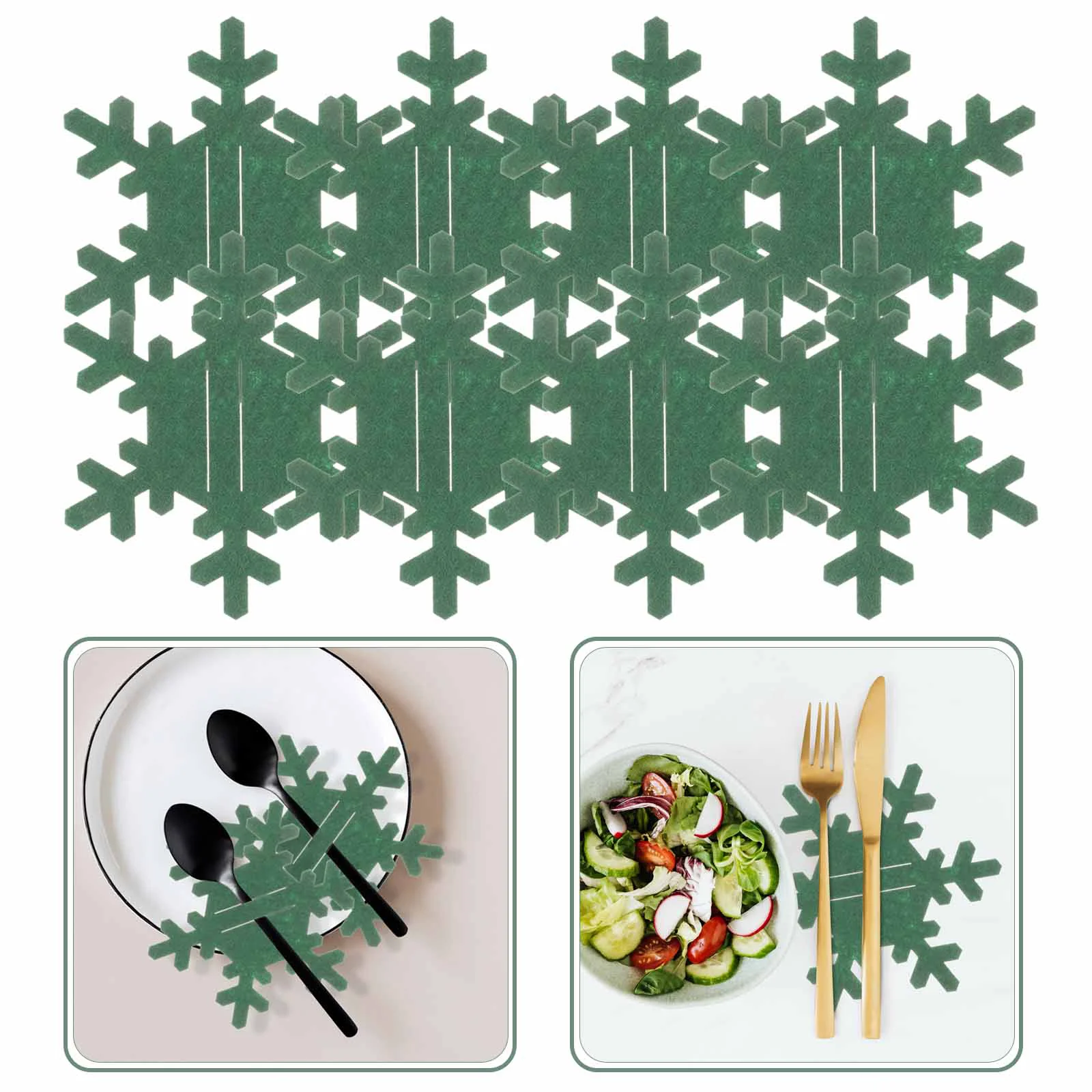 

Christmas Cutlery Snowflakepouchholder Party Flatware Holiday Tableware Silverwareutensil Felt Holders Organizers Favor Cover