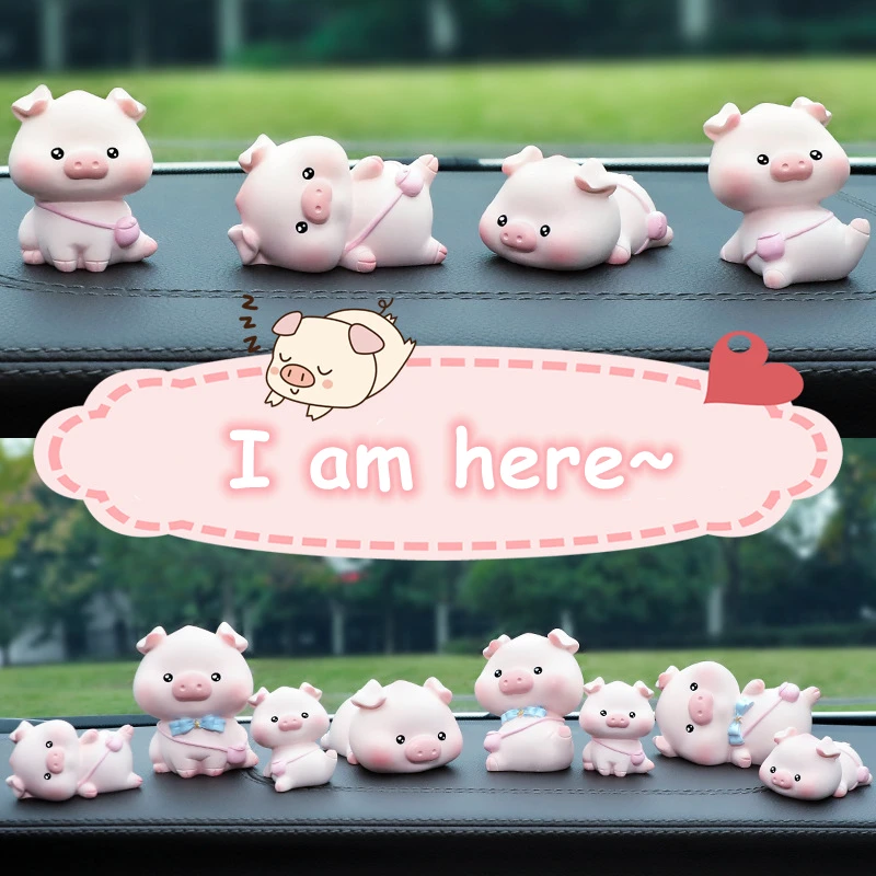 

Cute Piggy Car Accessories Creative Car Interior Decoration Pink Car Accessories