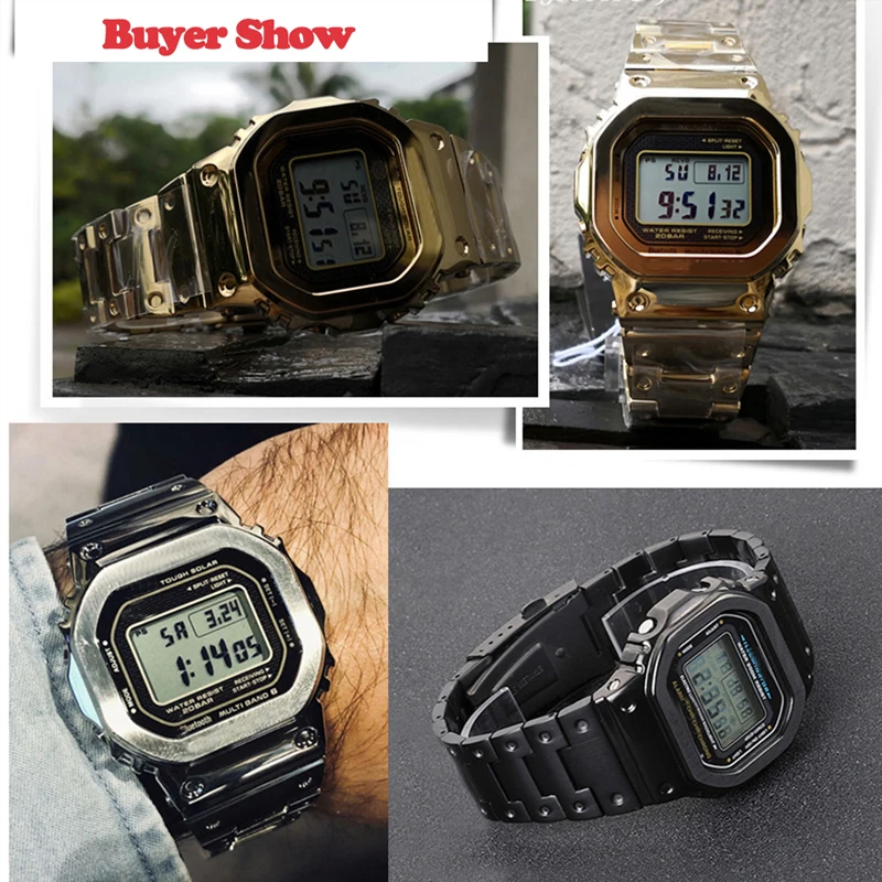 Скидка Чехол для DW-5600 GWM5610 GW5000 Casioak DW5600 GW-M5610, металлический, с ремешком, с инструментами
