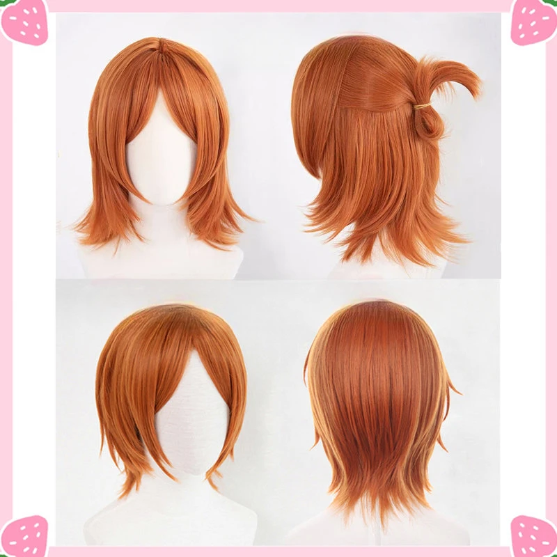 

Ensemble Stars Aoi Yuta Cosplay Aoi Hinata Wig 2wink Orange Ponytail Synthetic Hair Men Women Halloween Game Comic Headwear