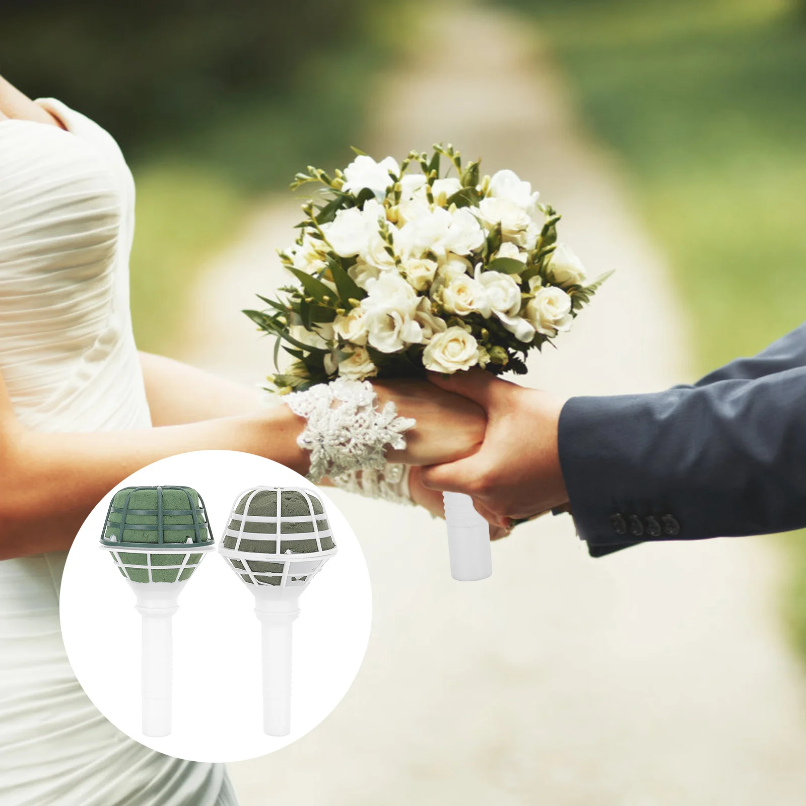 

Holder Bouquet Flower Bridal Wedding Bride Handle Bouquetsfloral Standdiy Holders Faux Styrofoam Flowers Artificial Freshdisplay