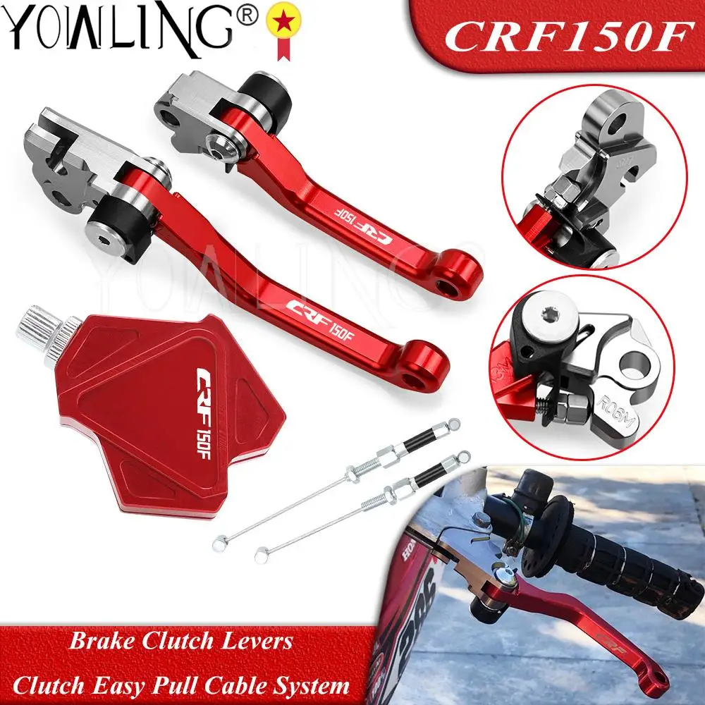 

Dirt Bike Brake Clutch Levers Stunt Clutch Easy Pull Cable System Set For Honda CRF150F CRF 150 F 2003-2017 2018 2019 2020 2021