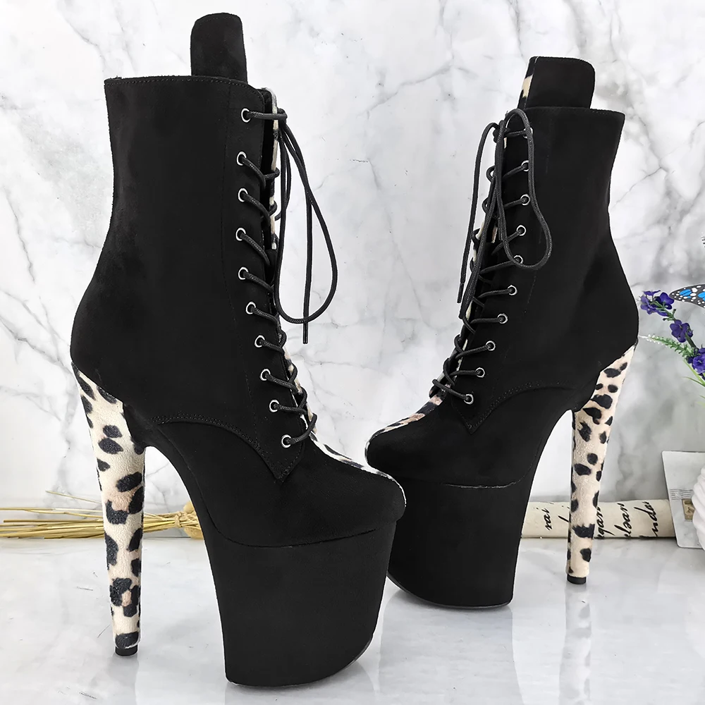 Leecabe  20CM/8inches Pole dancing shoes High Heel platform Pole Dance boot