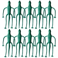 animal shaped plant tie twist 10 pcs quirky plant ties pvc artificial lizard green coated twist ties to support plant vines