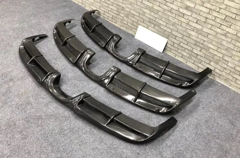 Задний бампер из настоящего углеродного волокна диффузор боковые спойлеры