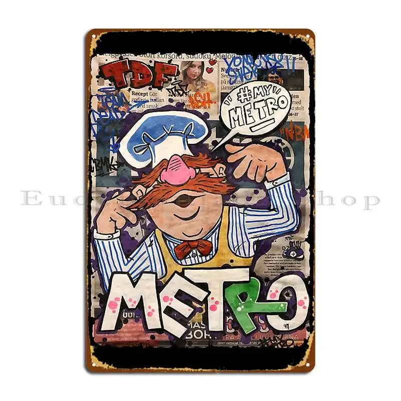 Металлическая табличка Swedish Chef My Metro