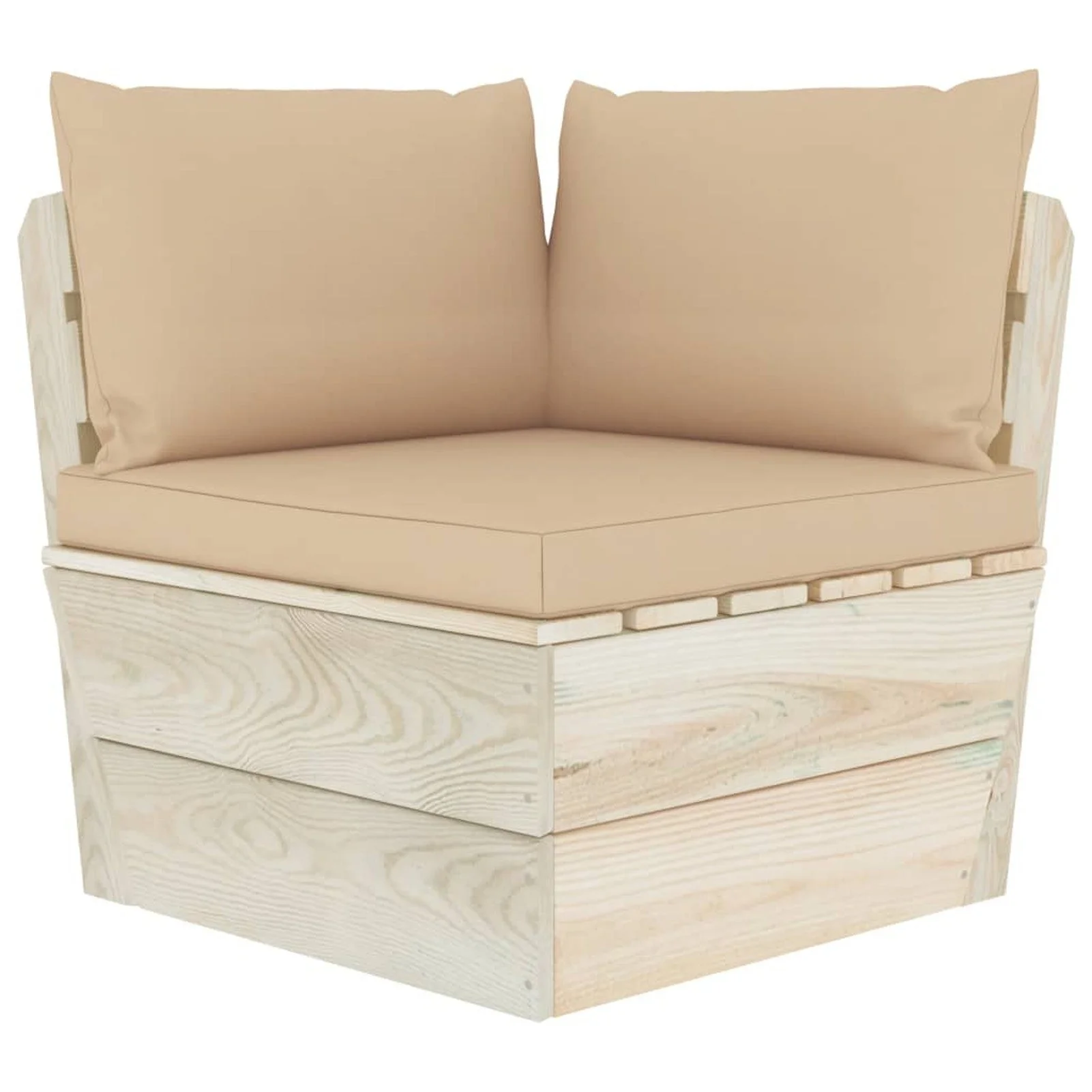 

Pallet Sofa Cushions 3 pcs Beige Fabric