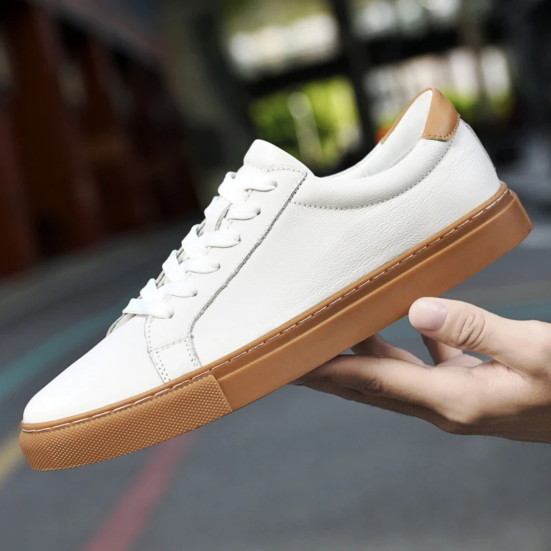 

Best Selling Man Leather Casual Sneakers Comfortable Walking Shoes Men Popular Adult Casual Shoes Top Quality Flats Shoes Mens