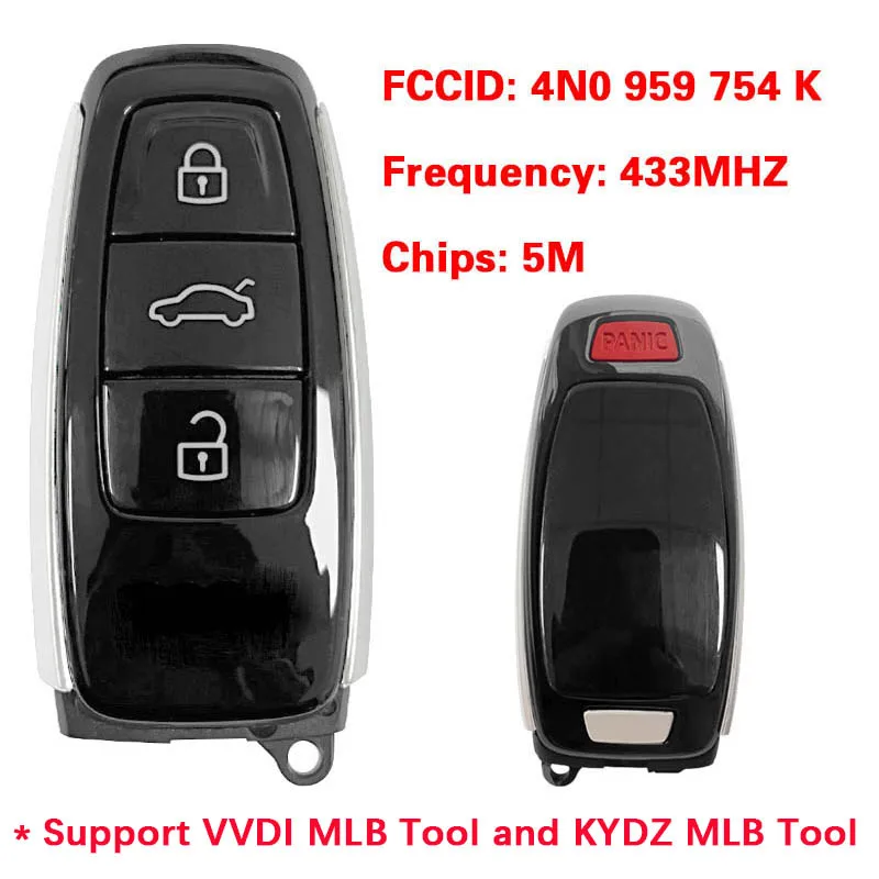 CN 008156 MLB-Key оригинальный чип 3 + 1 кнопки 5 м для Audi A7 A8 Q8 2018-2021 умный пульт