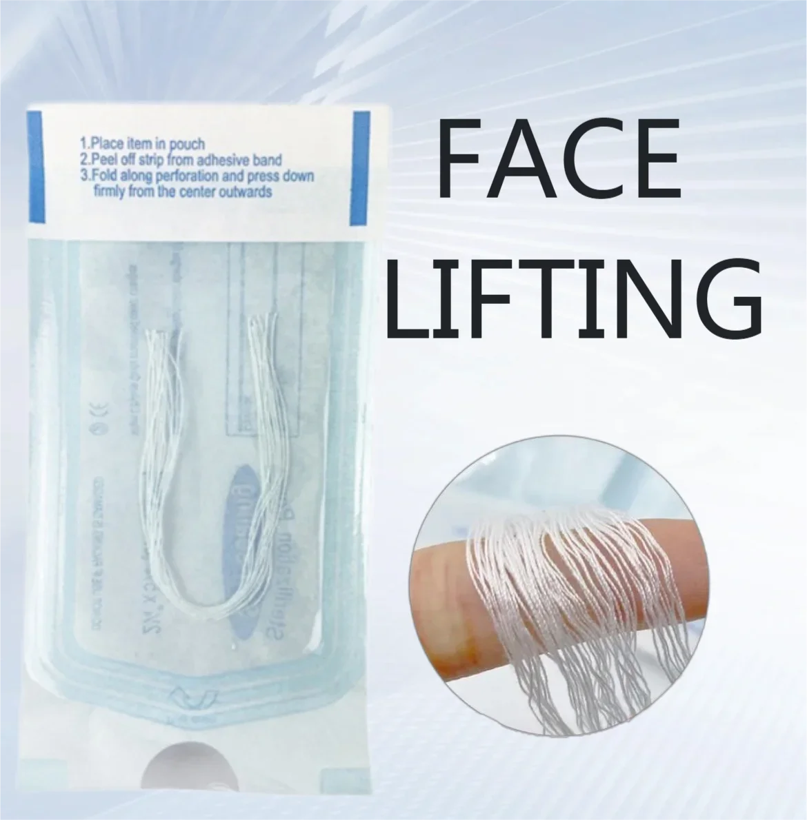 Протеиновая нить без иглы золотая протеиновая линия впитывающийся коллаген для