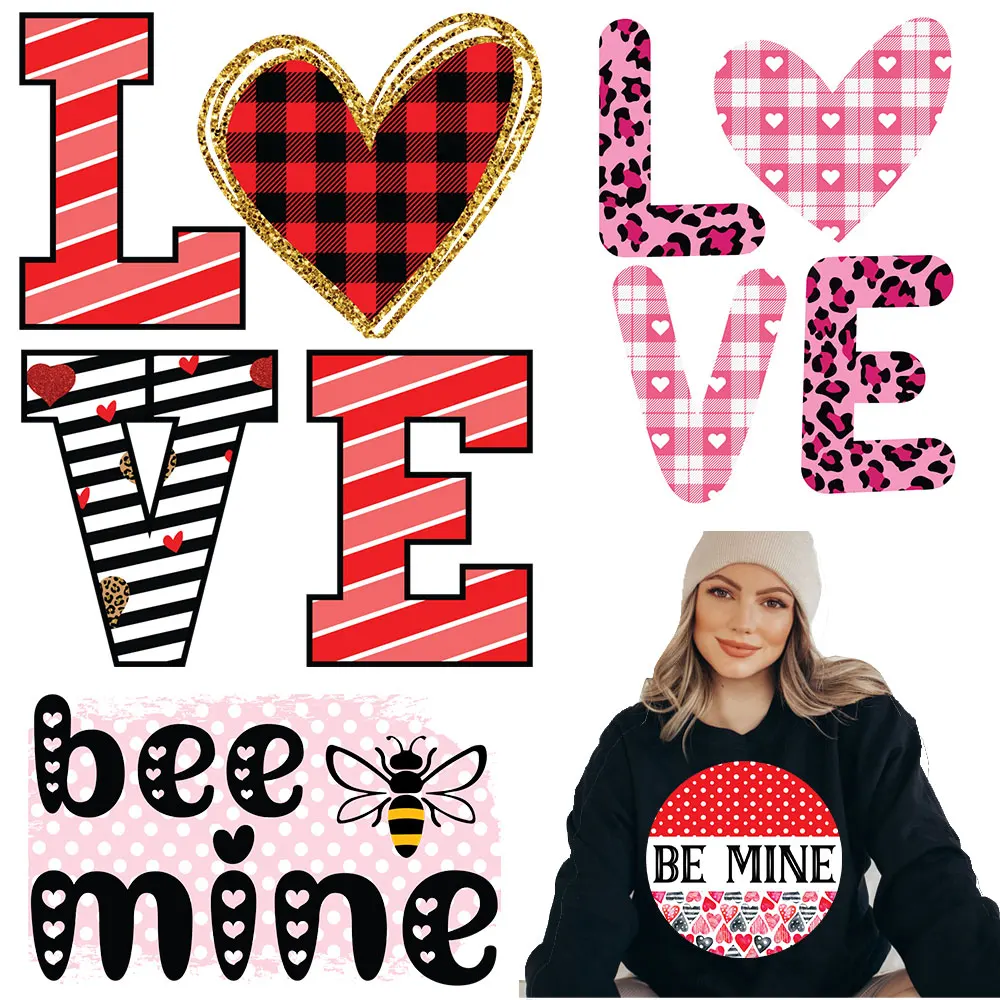 

Bee Mine Iron Patches for Clothing Strpes Stickers for Clothes Diy Accesory Heat Transfert Thermocollants Patch Vetement Decals