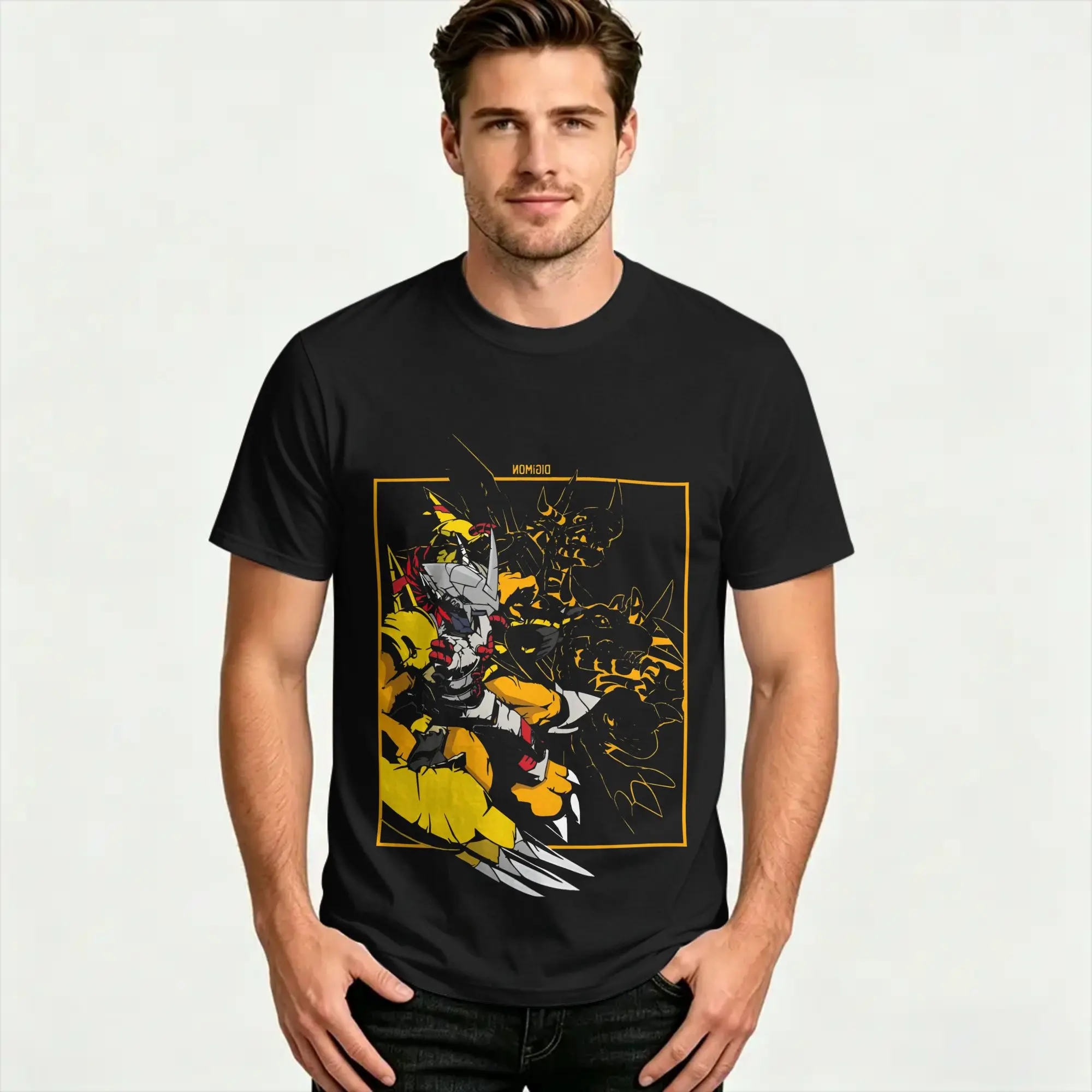 Фото Футболка DIGIMON WARGREYMON EVOLUTION, летние хипстерские футболки, 100% хлопок, одежда больших размеров с круглым вырезом, одежда больших размеров с короткими рукавами, потрясающие топы №2