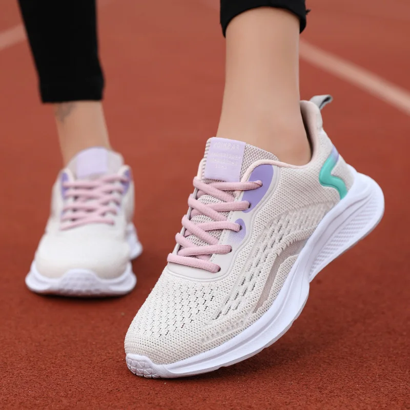 

Women's Sports Shoes Spring and Autumn 2022 Breathable Mesh Shoes Ladies All-match Lightweight Soft-soled Running Shoes Women