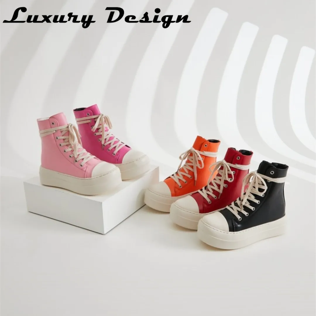 Высокие кроссовки Rick мужская обувь на платформе с перекрестной шнуровкой