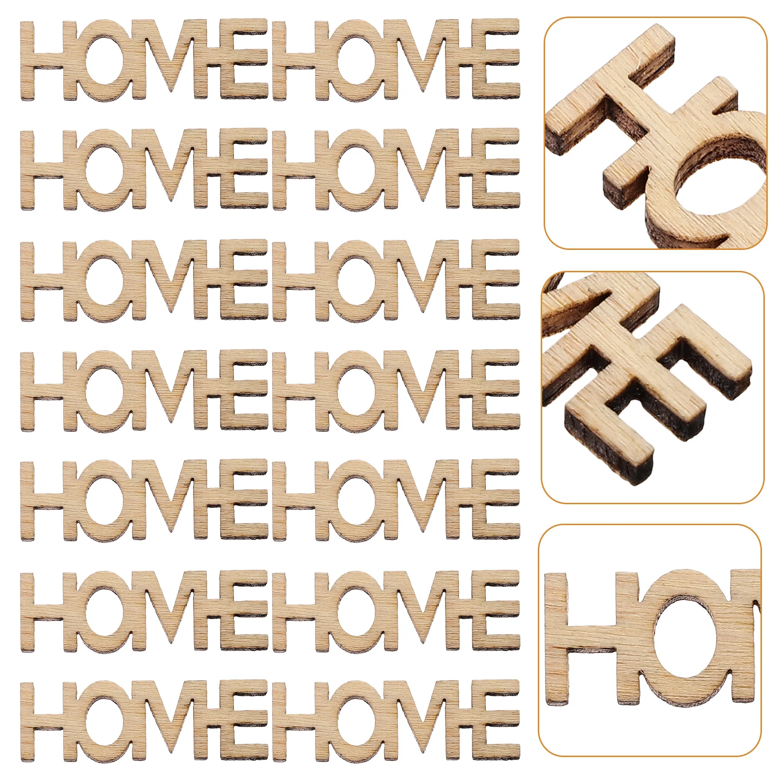 

100 Pcs Handmade Gifts Bulk Cargo Wooden Home Bag Filler Decoration Patch Funny DIY Cutouts Jar Filling