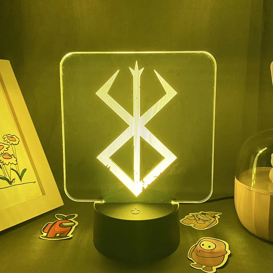 

Anime Berserk The Cursed 3D LED Night Lights Birthday Neon Gift For Friend Bedroom Table Decoration Guts Lava Lamps Manga Logo