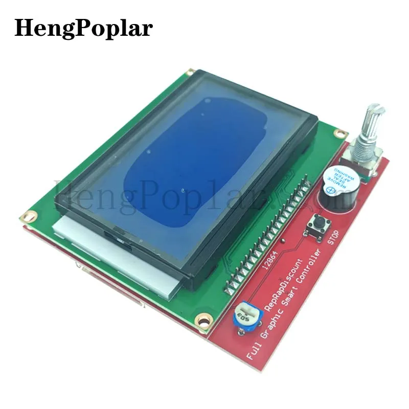 12864 ЖК-контроллер дисплея + адаптер для деталей 3D-принтера RAMPS 1.4 Reprap Mendel GM