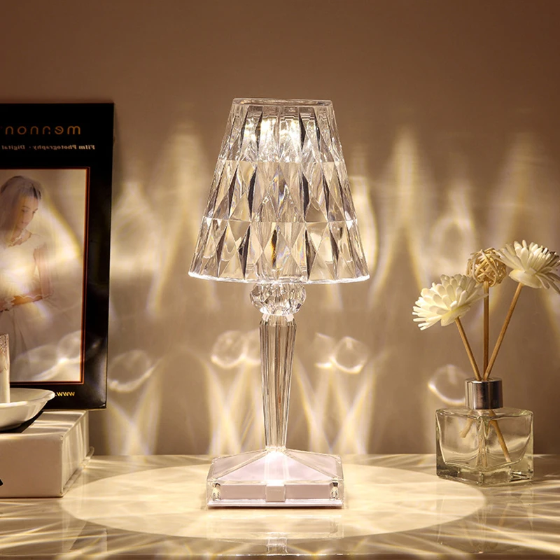 

Desk Lamp Acrylic Crystal Diamond Gift Adornment Bedroom a Desk Bedside Lamps and Lanterns of LED Night Light 2 PCS / 1 PCS