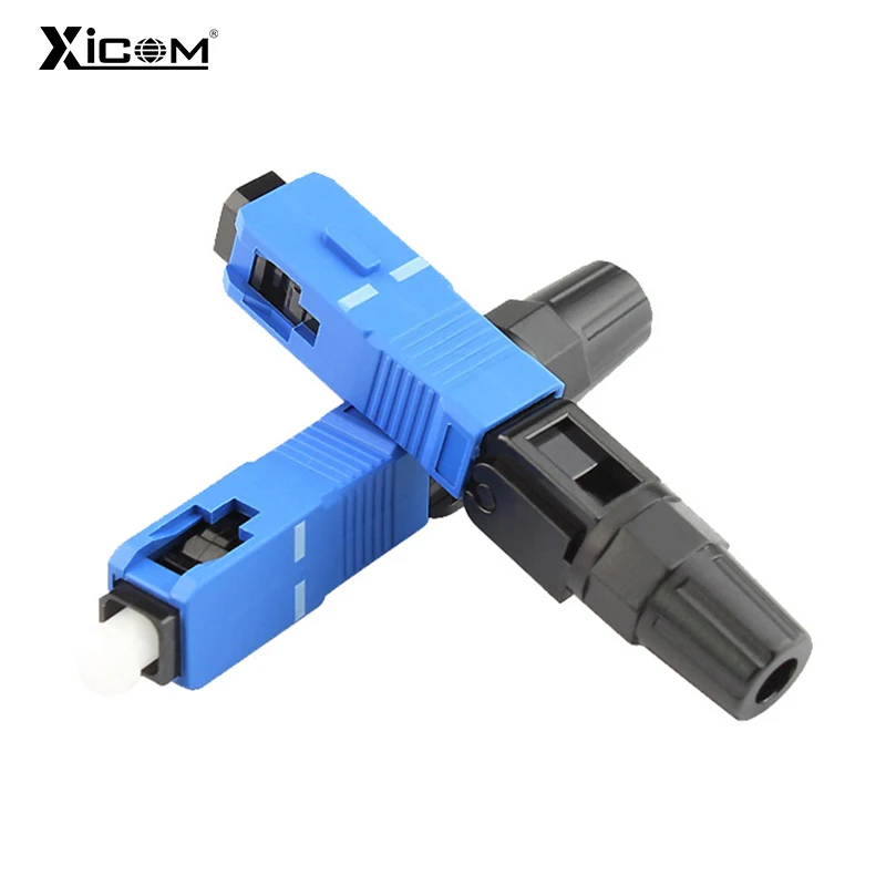 50/100pcs FTTH UPC/APC Single Mode Fiber Optic Fast Connector SC Quick Connector FTTH Tool Cold Connection Optical Adapter