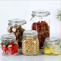 glass storage jars set 50075010001500ml sealed canisters food fruit tea coffee beans grains spices pickles kitchen storage
