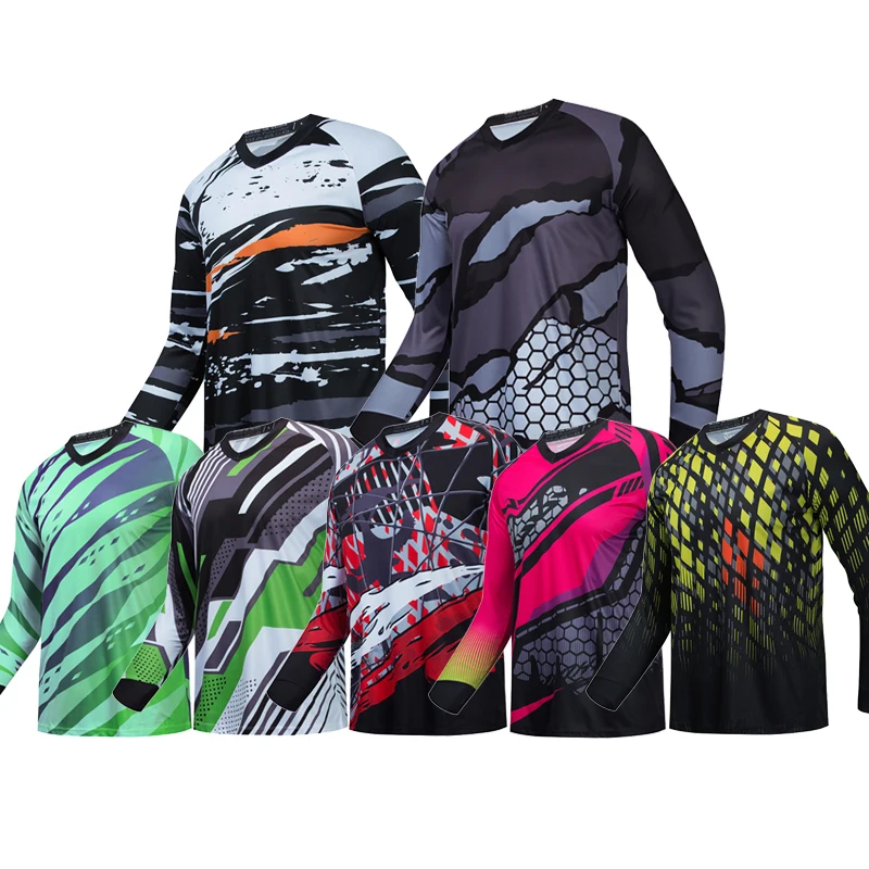 

2022 Motocross Downhill Jerseys Sublimation Long Sleeve Motorcycle Mountain Bike Bicycle MTB T Shirt mallot ciclismo hombre