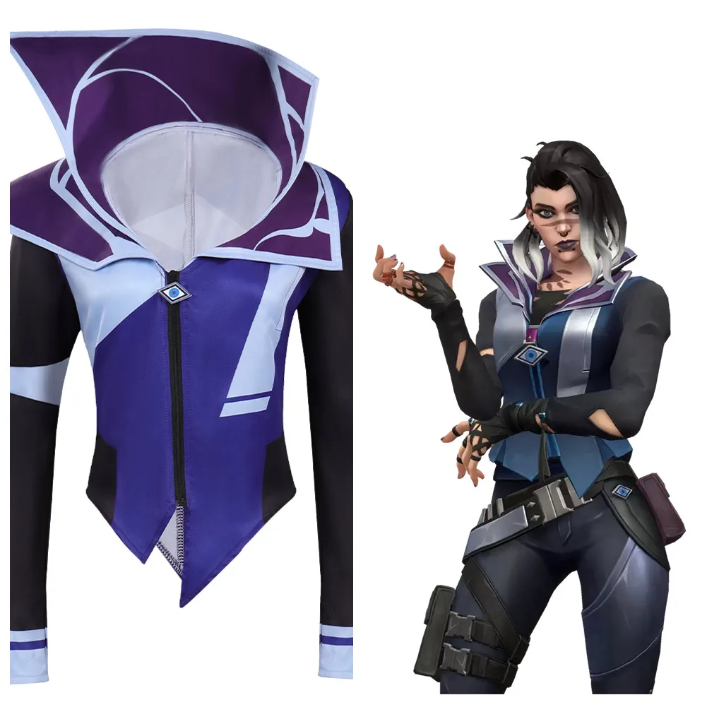 

Valorant Fade Cosplay Costume Hoodie Outfits Halloween Carnival Suit
