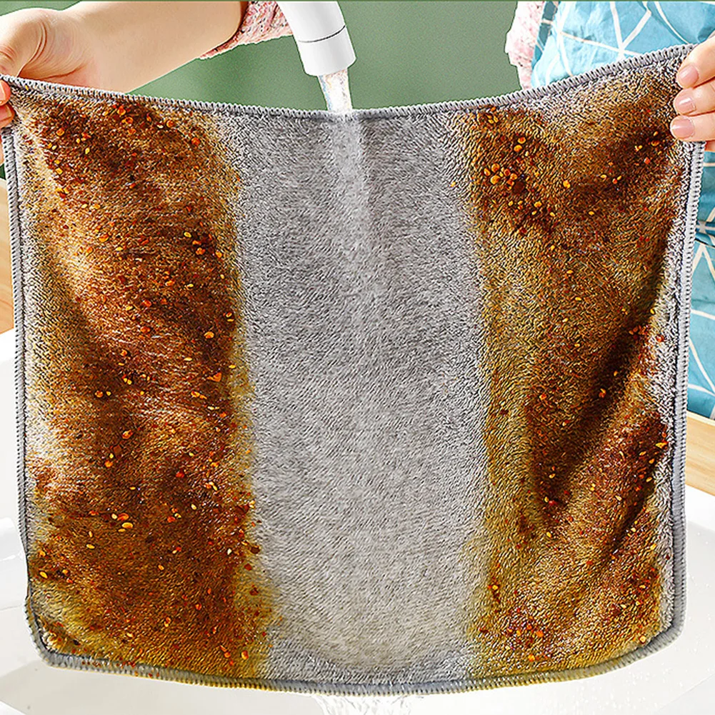

Microfiber Rags Absorbent Coral Fleece Rag Dish Rags Kitchen Dish Towel