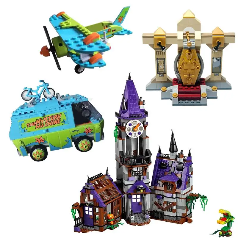 

Scooby Building Blocks Doo The Mystery Begins Classic Bricks 3D Architecture Airplane Model Block Assembly Toy Kid 2022 New Gift