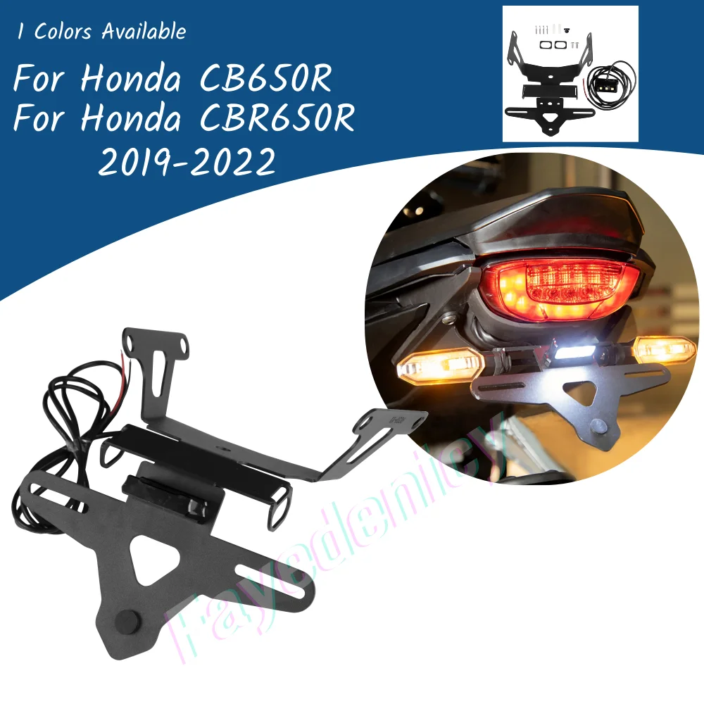 

For Honda CB650R CBR650R 2019-2021 New Motorcycle License Plate Stainless Steel Mount Bracket Number Registration Holder