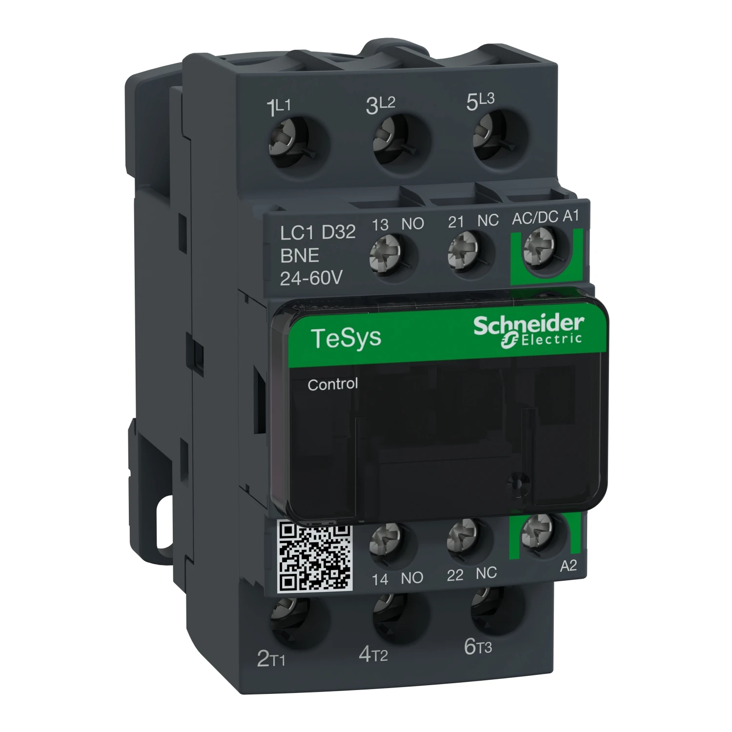 

LC1D32BNE контактор, TeSys Deca, 3P(3 NO), Φ/AC-3, от 0 до 440V, 32A, 24-60VAC/DC катушка