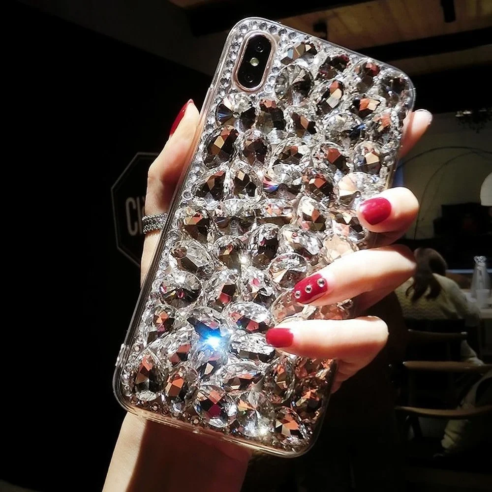Модный Блестящий Мягкий чехол со стразами для телефона Iphone 12 Pro Max 11 XS XR X 8 7 6 6S Plus 13 |