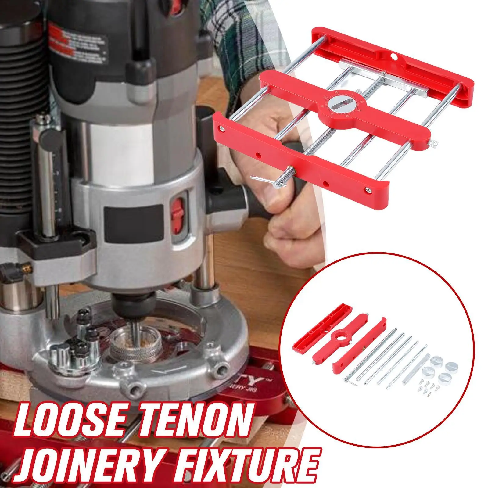 

2 In 1 Punch Locator Precision Mortising Jig And Loose Joinery Tools Jig Woodworking Home Tenon Fastener Connector Doweling J4U4