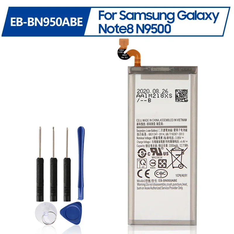 Производство в аккумуляторе 2024 EB-BN950ABE EB-BN950ABA для Samsung GALAXY Note 8 N9500 N9508 SM-N950F Project Baikal