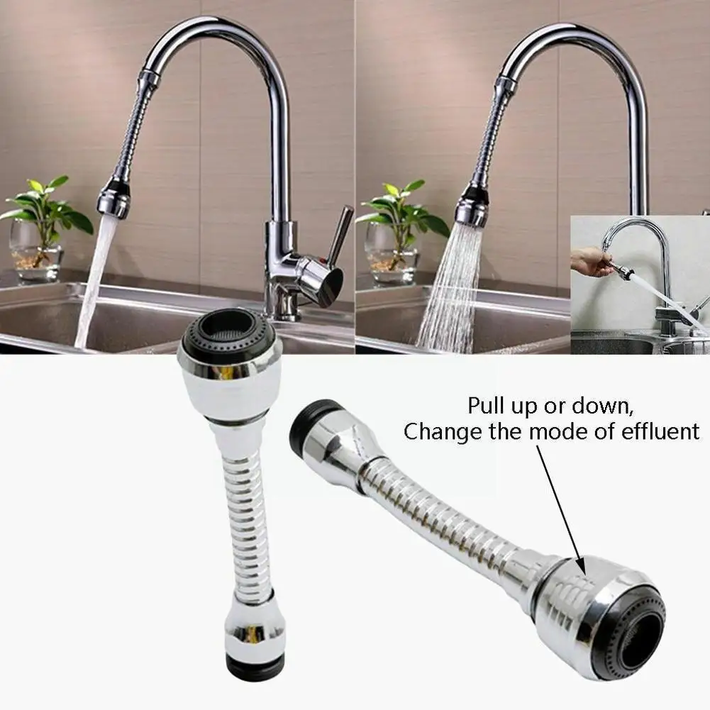 

360° Rotate Kitchen Faucet Aerator Bent Saving Water Nozzle Extended Bathroom Kitchen Tap Hose Shower Connector S6l3