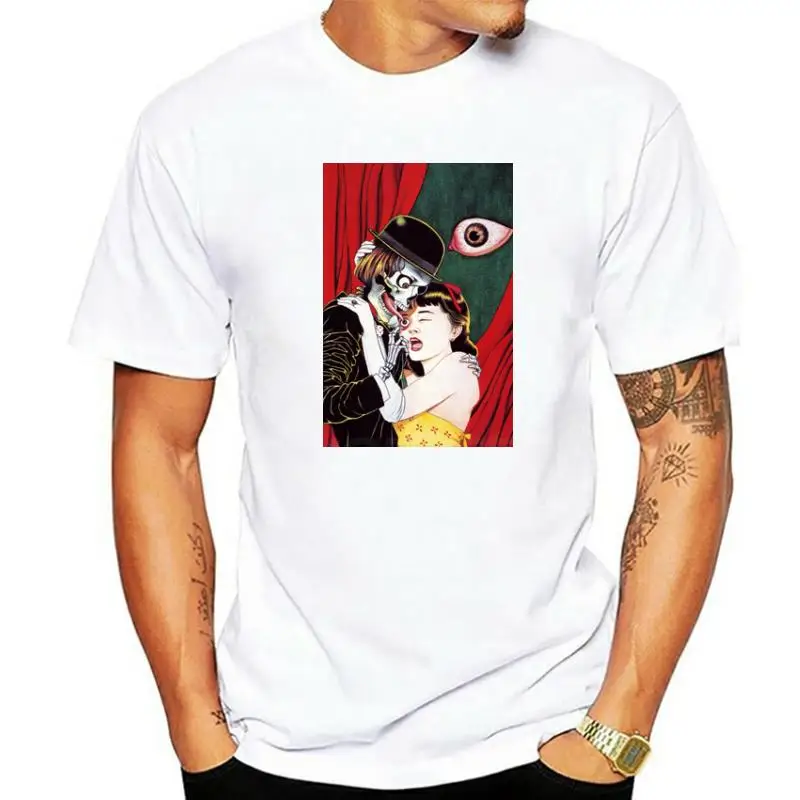 

Футболка мужская с японским Аниме Манга ужас Гуро дзюндзи Ито, смешная хлопковая рубашка с рисунком глазного жемчуга, лука цухиро Мару, из а...