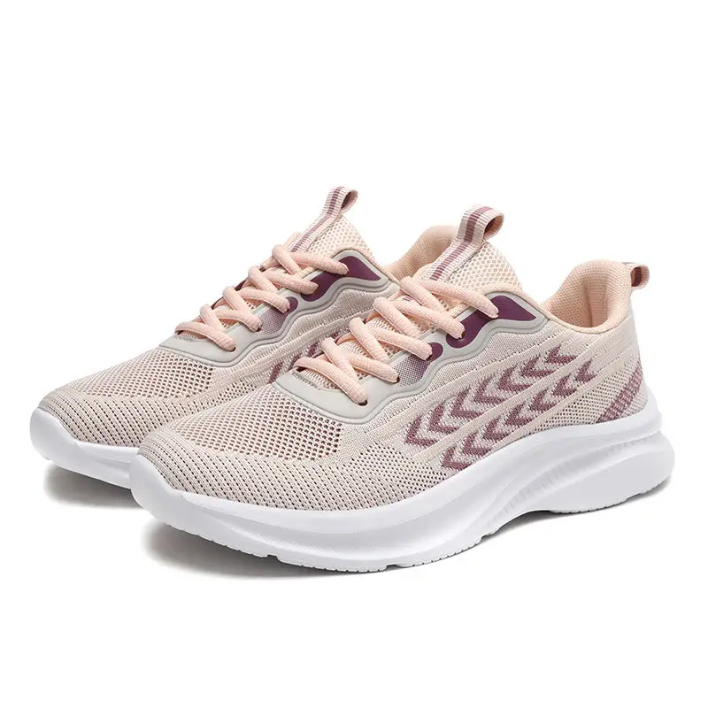 

DAFENP Flying Woven Tennis Shoes For Women Breathable Sneakers Non-Slip Mesh-Comfortable Work Sneakers 35-41