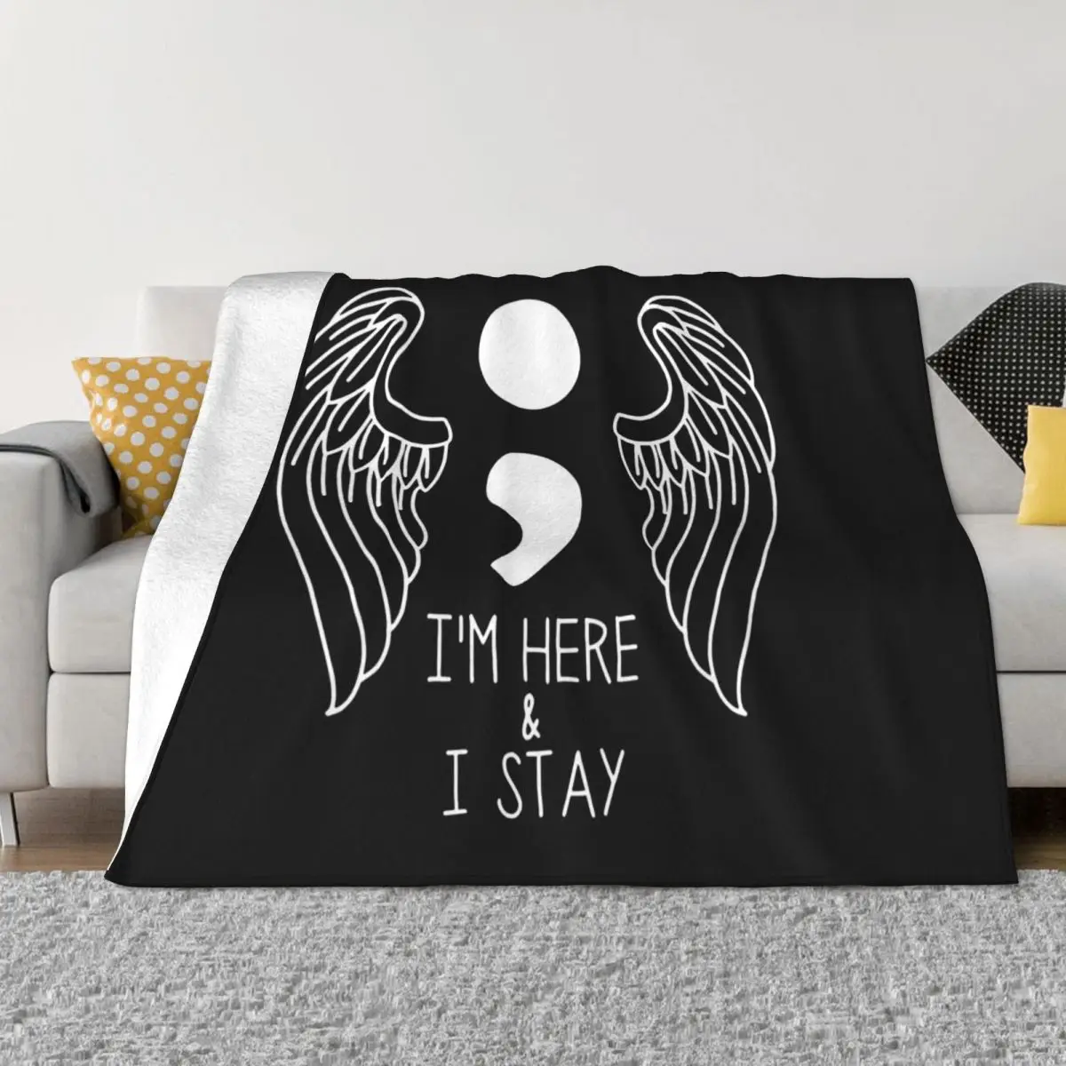 

I'M Here& I Stay Swea Wynonna Earp Waverly Blanket Bed Living Room Queen Furry Winter Comforter Soft Fluffy Durable Anti-pilling