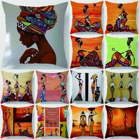 afrikan beautiful women pillowscase morty pretty women pillows case for living room home decor car sofa boho decor 45x45 40x40